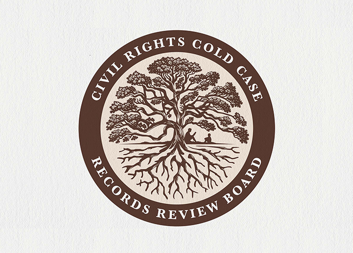 Civil Rights Cold Case Review Board Logo featuring the Emancipation Oak tree.