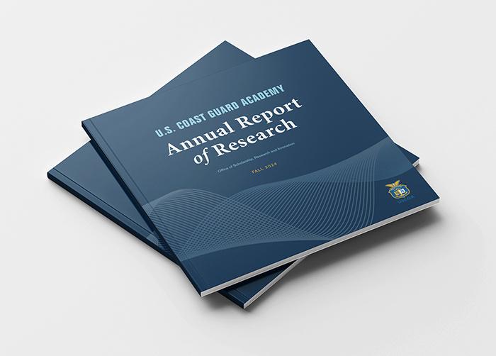 Cover of the report with solid dark blue background and waving paralel lines.